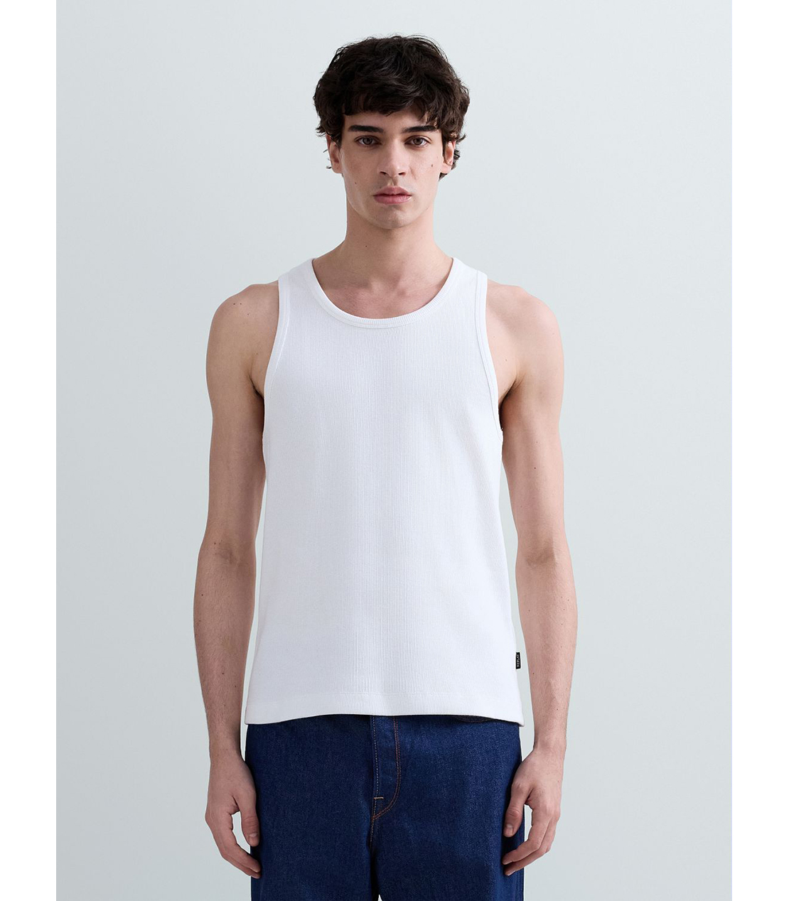 リブニットタンクトップ